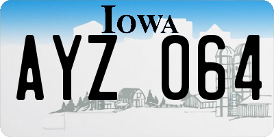 IA license plate AYZ064