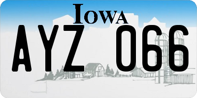 IA license plate AYZ066