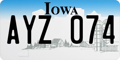 IA license plate AYZ074