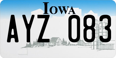 IA license plate AYZ083