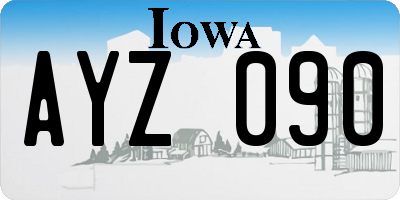 IA license plate AYZ090