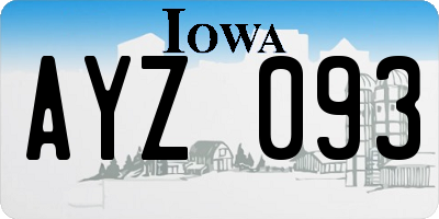 IA license plate AYZ093