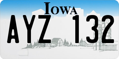 IA license plate AYZ132
