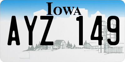 IA license plate AYZ149