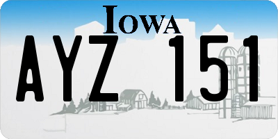 IA license plate AYZ151