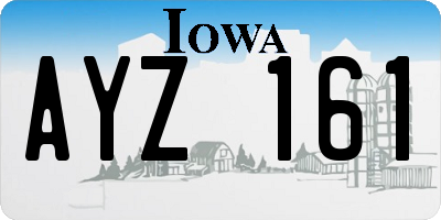 IA license plate AYZ161