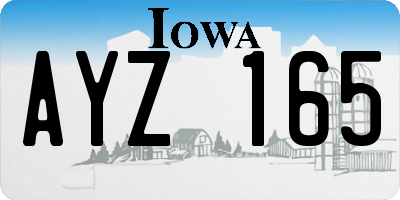 IA license plate AYZ165
