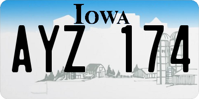 IA license plate AYZ174