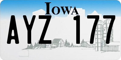 IA license plate AYZ177
