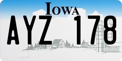 IA license plate AYZ178