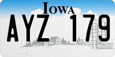 IA license plate AYZ179