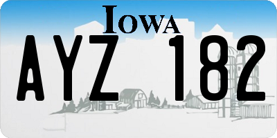 IA license plate AYZ182