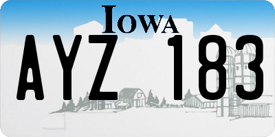IA license plate AYZ183