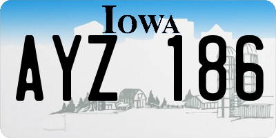 IA license plate AYZ186