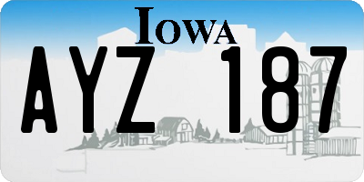 IA license plate AYZ187