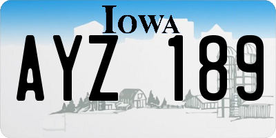 IA license plate AYZ189