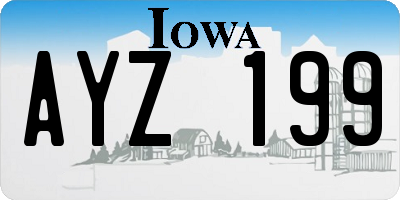 IA license plate AYZ199