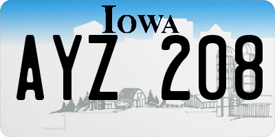 IA license plate AYZ208