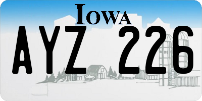 IA license plate AYZ226