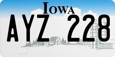 IA license plate AYZ228