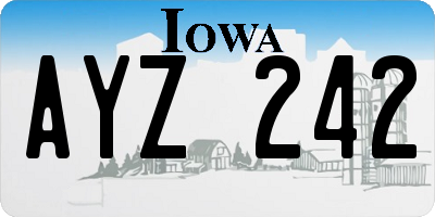 IA license plate AYZ242