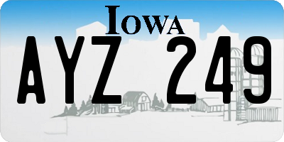 IA license plate AYZ249