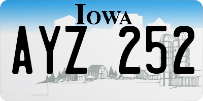 IA license plate AYZ252