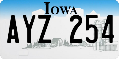 IA license plate AYZ254