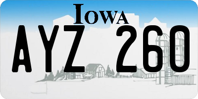 IA license plate AYZ260