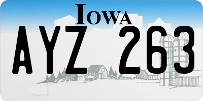 IA license plate AYZ263