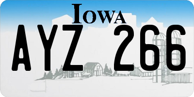 IA license plate AYZ266