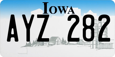 IA license plate AYZ282
