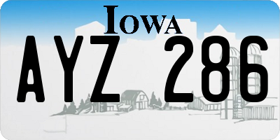 IA license plate AYZ286