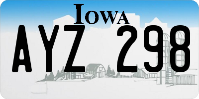 IA license plate AYZ298