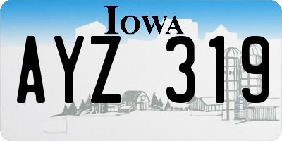 IA license plate AYZ319