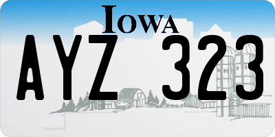 IA license plate AYZ323