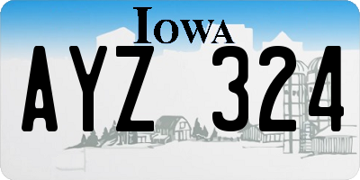 IA license plate AYZ324