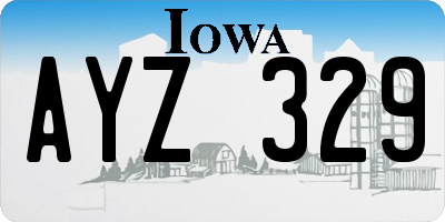 IA license plate AYZ329