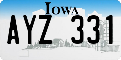 IA license plate AYZ331