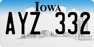 IA license plate AYZ332