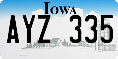 IA license plate AYZ335