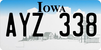 IA license plate AYZ338