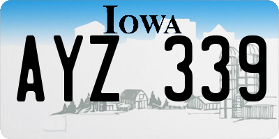 IA license plate AYZ339