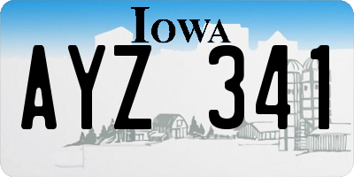 IA license plate AYZ341