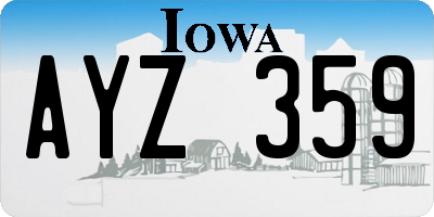 IA license plate AYZ359