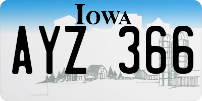 IA license plate AYZ366