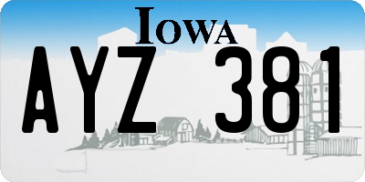 IA license plate AYZ381