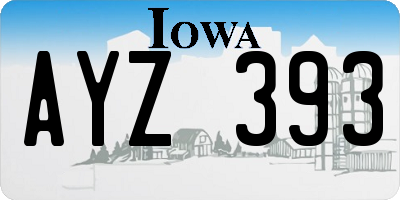 IA license plate AYZ393