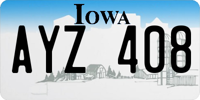 IA license plate AYZ408