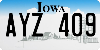IA license plate AYZ409